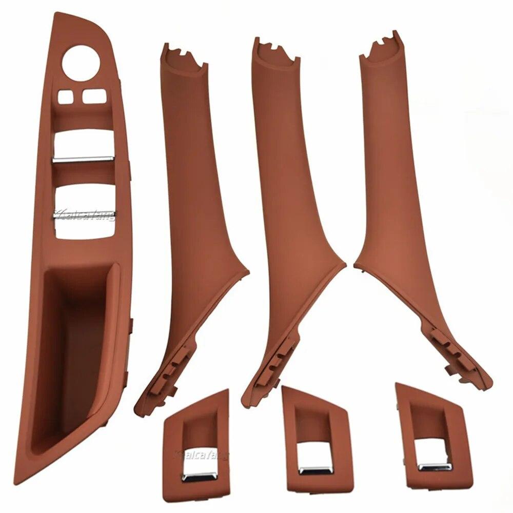 Beige Black Car Inner Door Panel Handle Pull Trim Cover Fit For BMW 5 Serie F10 F11 520i 528i 525d 535i 51417225857 51417225853