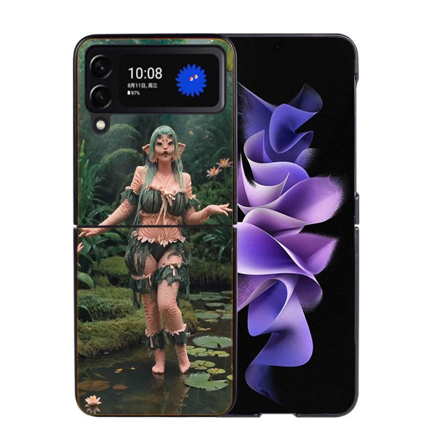 Чехол для телефона Melanie Martinez для Samsung Z Flip 7 6 5G Galaxy Z Flip4 Z Flip5 Z Flip3 Черный Жесткий ПК Чехол Защитный Чехол