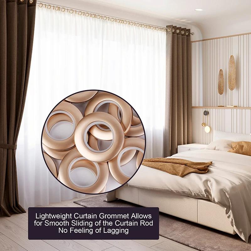 16pcs Plastic Top Curtain Accessories for Roman Rod Home Decoration Plastic Eyelets for Windows Grommet Kit Sewing Eyelet