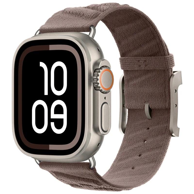 Ремешок из нейлона цвета «Ночной синий» для Apple Watch Ultra 2 1 49 мм 10 46 мм 42 мм 9 8 7 45 мм 41 мм Браслет iWatch Series 6 5 4 SE 44 мм 40 мм Ремешок