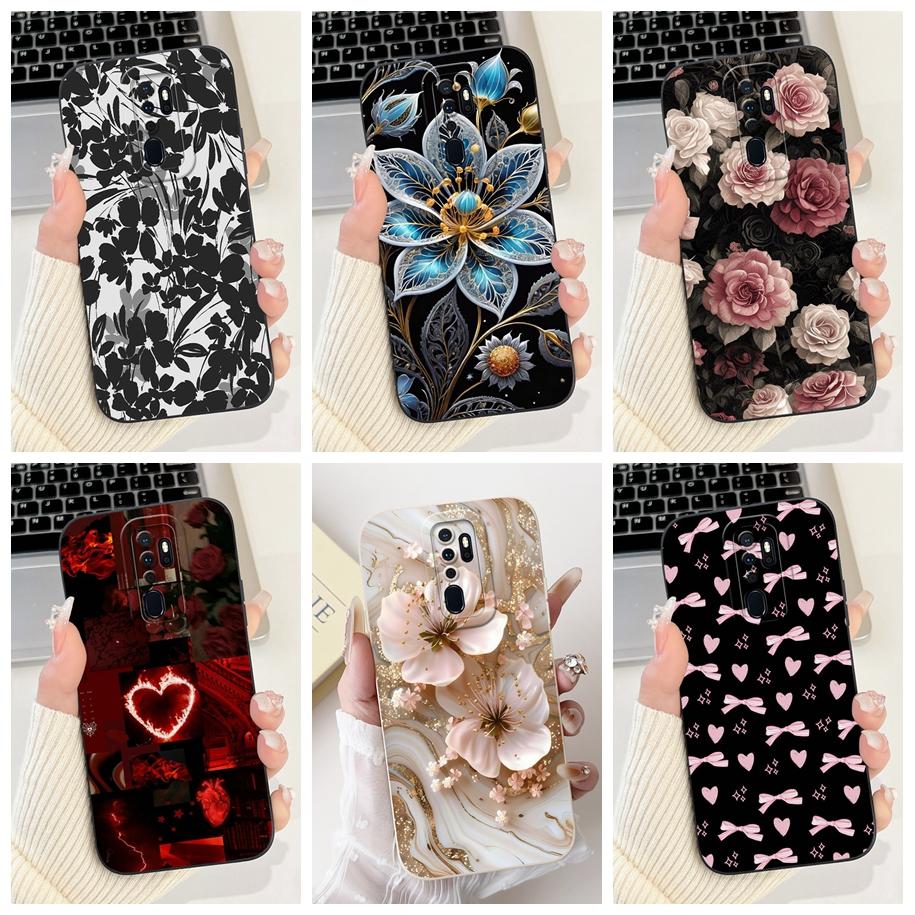 Чехол для OPPO A9 2020 Чехол A5 2020 Coque CPH1937 CPH1959 Capa Модный Цветочный Рисунок Ударопрочный Бампер Для OPPO A11 A11X Fundas