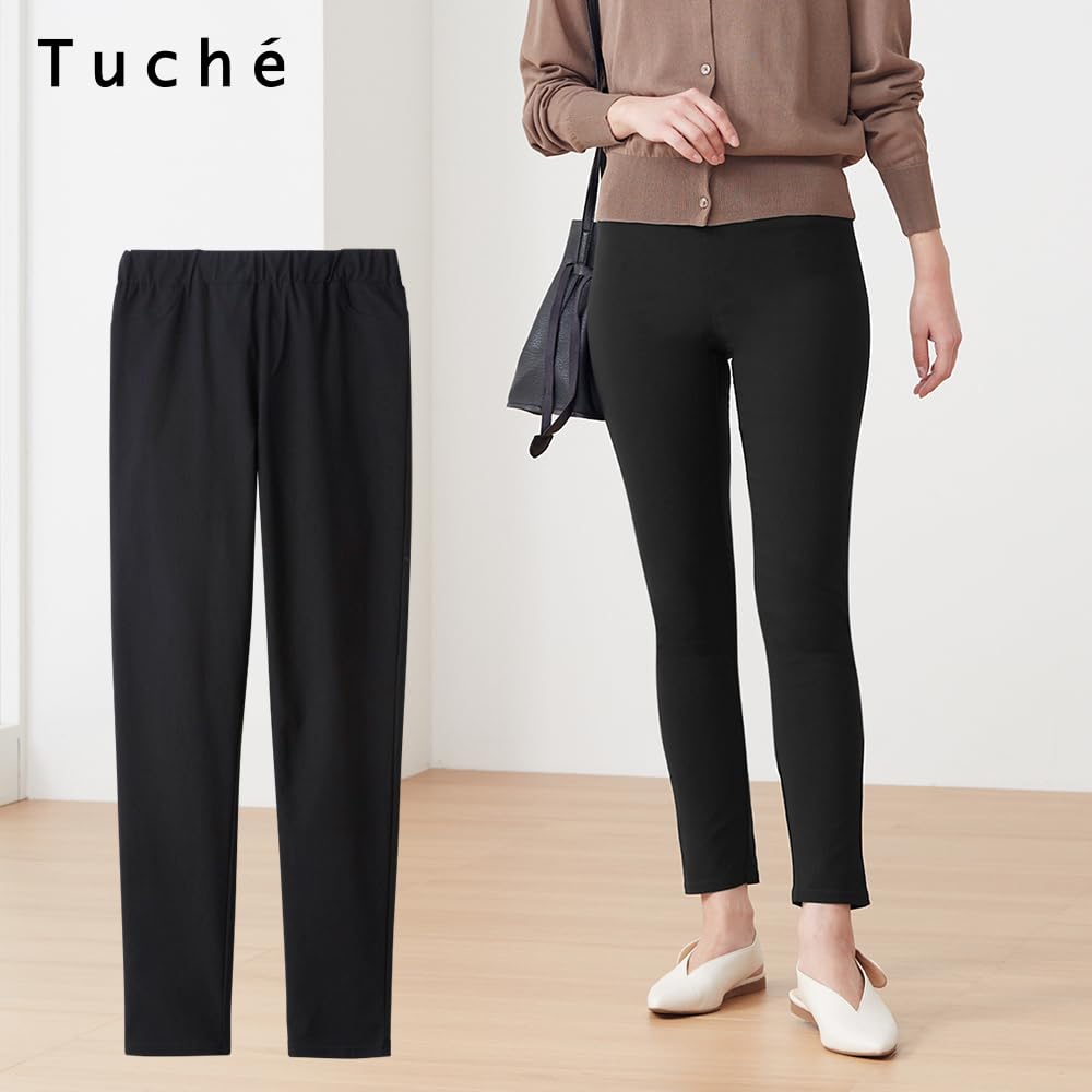 Gunze Tuche Skinny Rayon Ankle New Size M Leggings, Style, Blend, Length, Women's, Black,