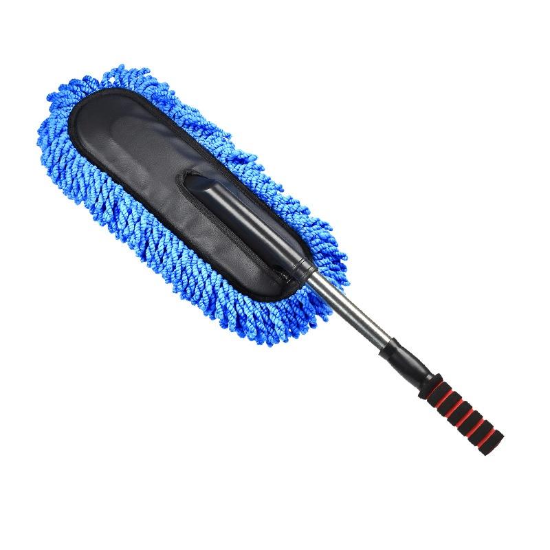 Adjustable Retractable Car Wash Tool Cleaning Mop Dusting Brush Soft Hair Sweeping Gray Car Cleaning