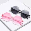 Boys Girls Frameless Multilateral Kids Sunglasses One Piece Jelly Candy Color Eyewear Childrens Sunglasses Ocean Style Glasses
