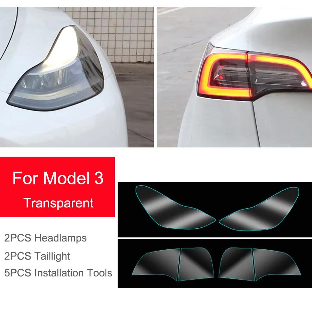 Для Tesla Model 3 YSX TPU Blackened Headlight Paillight Foglight Protective Film Headlight Pills Changeing Color