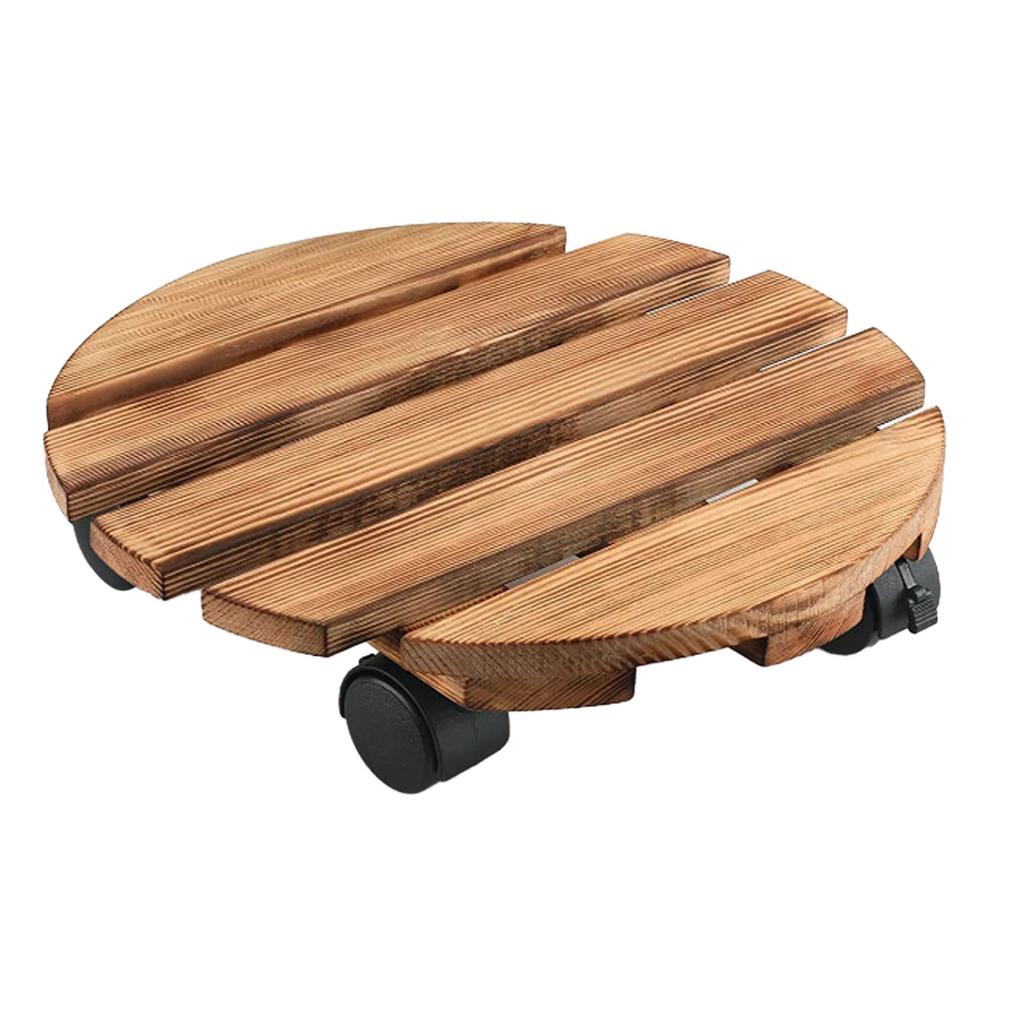 Подставка для растений Plant Caddy, передвижная, прочная, запираемая, из утолщенного дерева, на колесах, с универсальными колесами