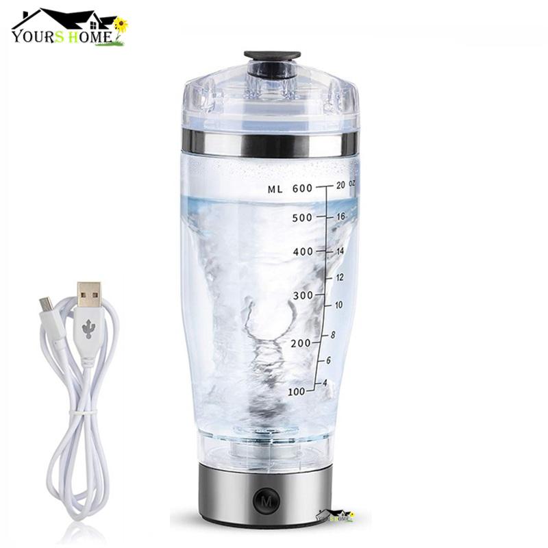 600ml Electric Cocktail Boston Shaker USB Automatic Protein Shaker Portable Movement Mixing Mixer Vortex Tornado My Water Bottle