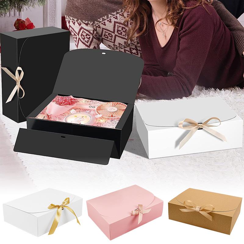 1 шт. Коробки для хранения большого размера из картона и бумаги, ручная работа, складная подарочная коробка, свадебный мешок для конфет, украшение на день рождения