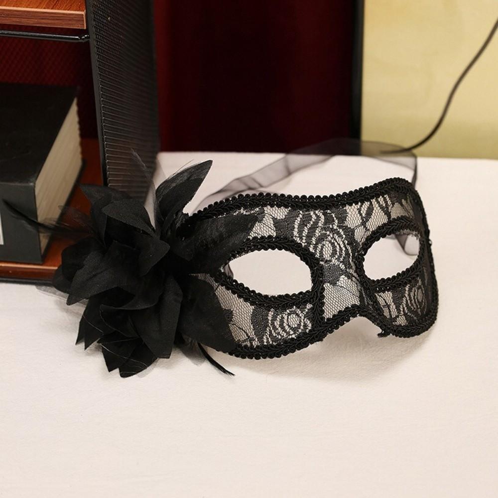 Flower Half-Face Mask Seductive Style Masquerade Ball Mask Rave Celebration