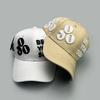 High Quality 100% Cotton 6-Panel Two-Color Vintage Sporty Baseball Cap 3D Embroidery European American Adjustable Unisex Four