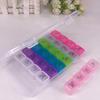 28-Cell Pill Box Plastic Storage Box Seven-Day Organizer For The Elderly Portable One-Week Pill Box Color Division Nail Art
