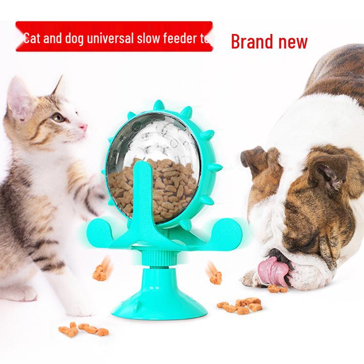 Pet Toys: Small Puppy Teaser & Cat Slow Feeder Windmill