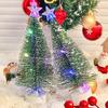 1Pc Luminous Mini Christmas Trees Beautiful Small Artificial Xmas Trees Desk Decorations Christmas Home Decorations