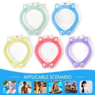 Летняя охлаждающая трубка для шеи Носимый охладитель для шеи Легкое многоразовое ледяное кольцо На открытом воздухе Предотвращение теплового удара Портативный воротник с обертыванием на шею