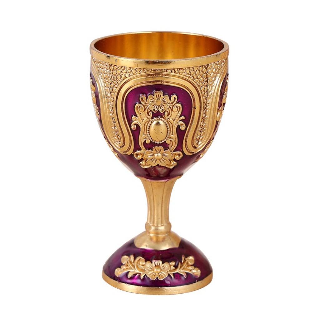 European Style Wine Glass Classic Metal White Wine Cup New Goblet Family Friend Neighbor Gift