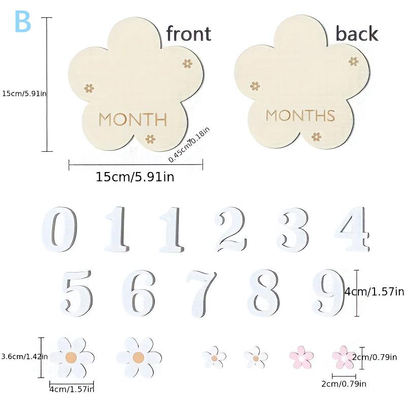 Аксессуары для фотосъемки новорожденных с цветами, Реквизит для фотосъемки новорожденных, Детские аксессуары, Деревянная наклейка для вех, Реквизит для съемки, Подарки