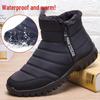 Мужские зимние водонепроницаемые нескользящие ботинки на молнии с высокой талией для пожилых