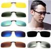 Polarized Day Night Vision Clip-On Flip-Up Lens Sunglasses Driving Glasses