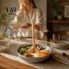 Food Prep Tool for Home Wood Potato Masher, Ergonomic Comfortable Grip Manual Beef Chopper Durable Kitchen Gadget Tool, Non-Toxic Utensil Cooking And