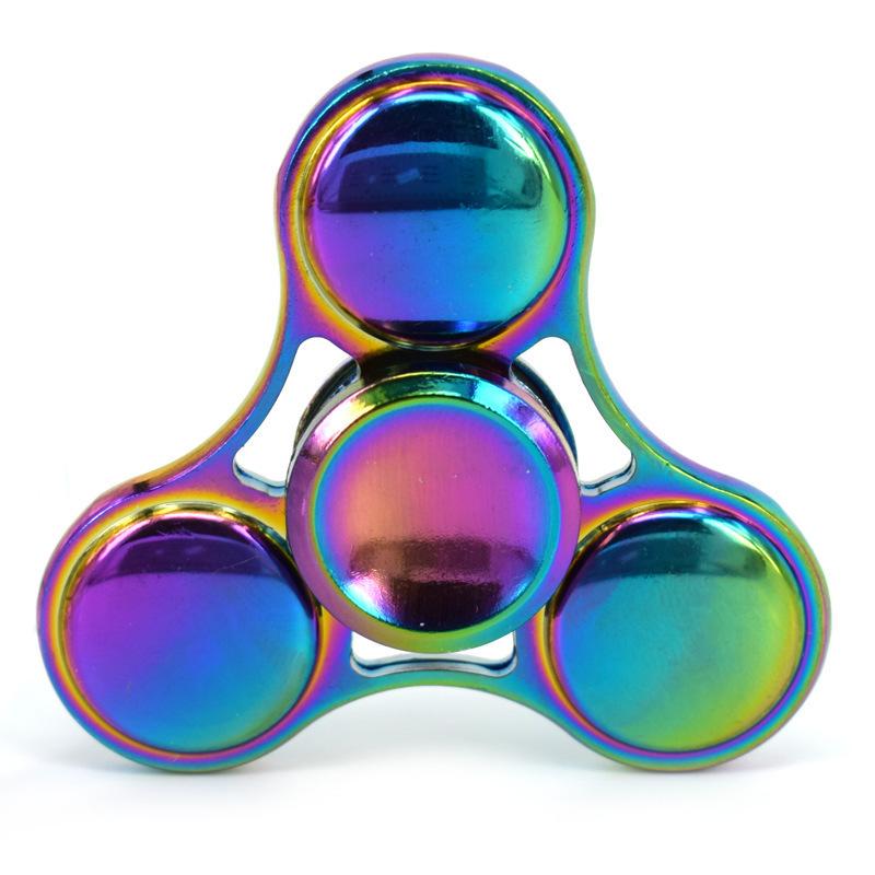 Rainbow Fidget Spinner Toys Metal Ufo Small Handheld Finger Spinners Gift For Kids Adults Spinning Top Focus Desk Fingertip