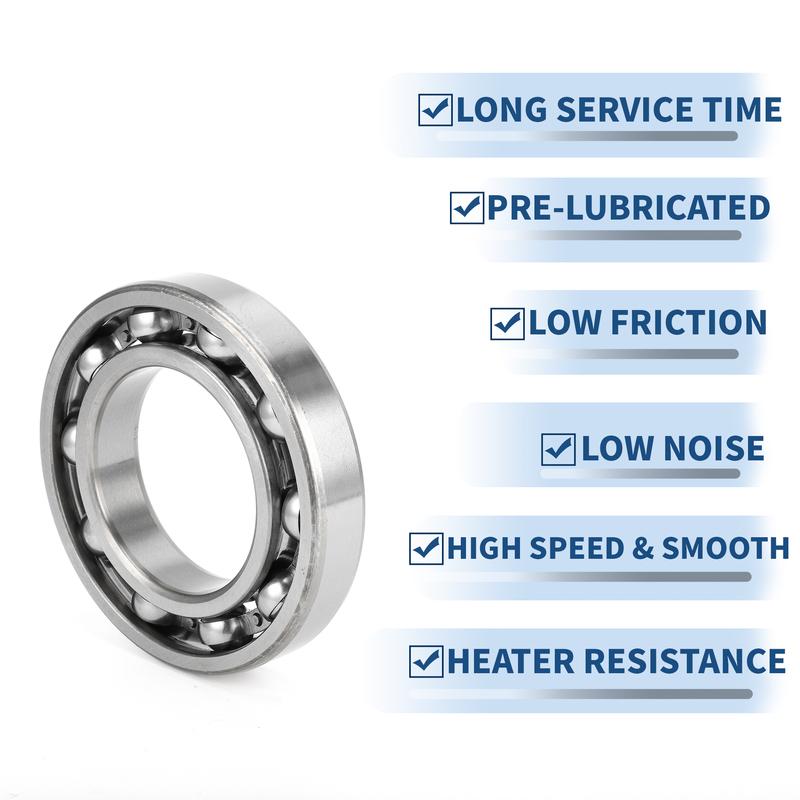 Motoforti 6216 & Deep Groove Ball Bearings P5 80x140x26mm Lubricated Bearings Open Type Silver Tone Scooter Skateboard Wheel