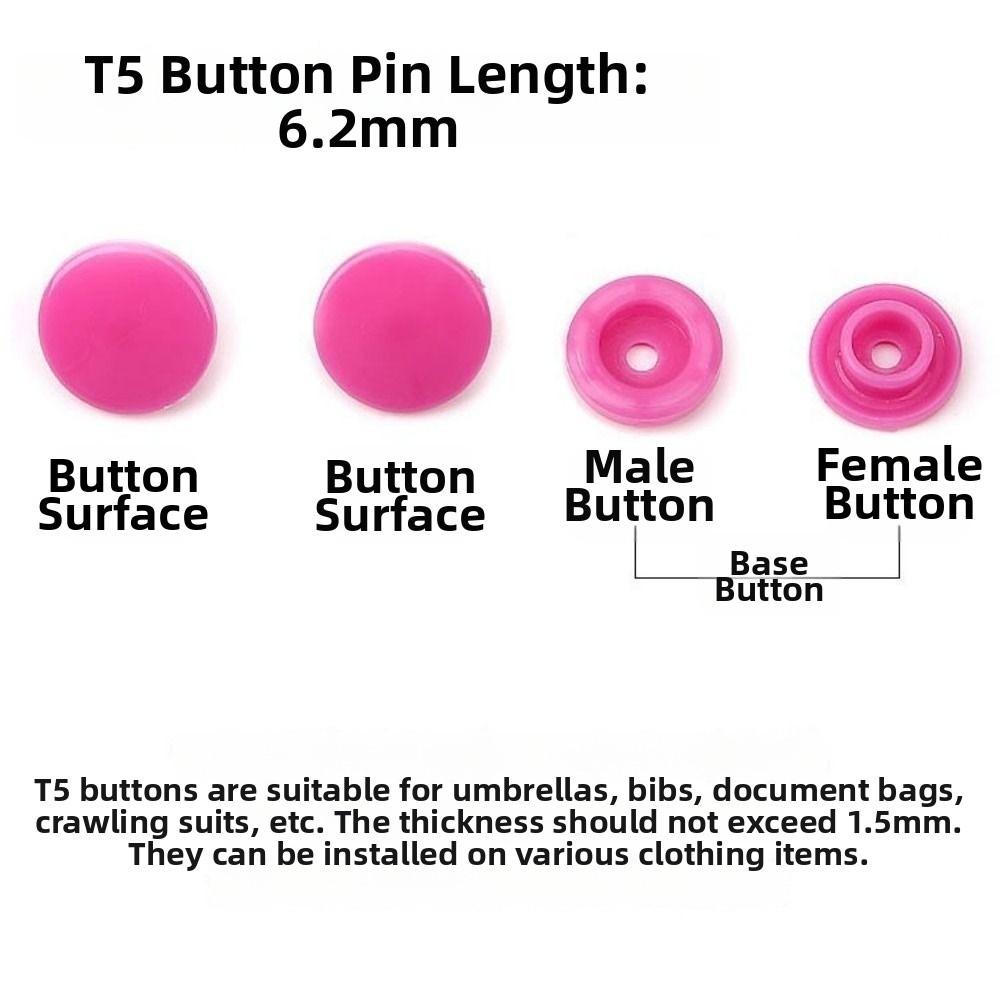 Resin Snaps Fastener Pliers Kit Colored Press Stud Buttons Snap Buttons Baby Clothes