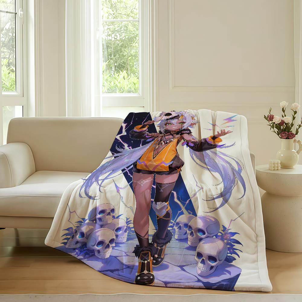 Game Genshin Impact Iansan Blanket Warm Soft Suitable For Bedroom Sofa Bed Living Room Office Travel Camping Gifts