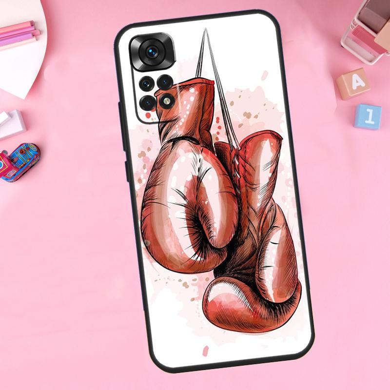 Боксерские перчатки Для Xiaomi Redmi Note 14 10 11 12 13 15 Pro Plus Чехол для телефона Для Redmi 15C 14C 10C 12C 13C 15