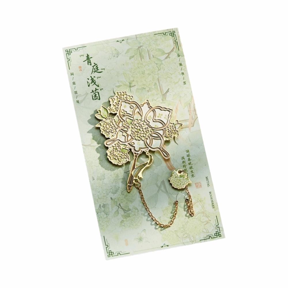 Bronzing Hollow Bookmark With Tassel Floral Bookmark Exquisite Design Metal Bookmark Book Club