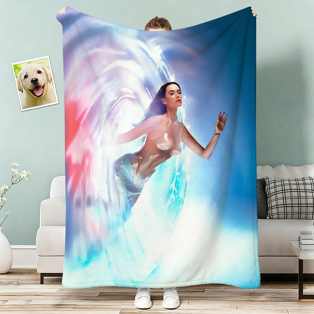 Singer KKaty Perry Album Throw Lightweight g Flannel Blanket Soft Skinfriendly for Summer Cooling