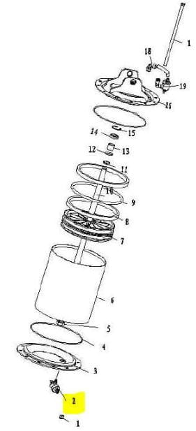 Universal Quick Release, Beater Cylinder Vent (Type I) 8mm/8mm