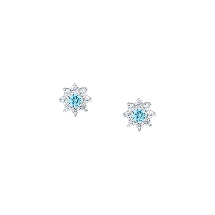 Boucles d'oreilles en argent 925/1000 recyclé et zircon - SAIW189
