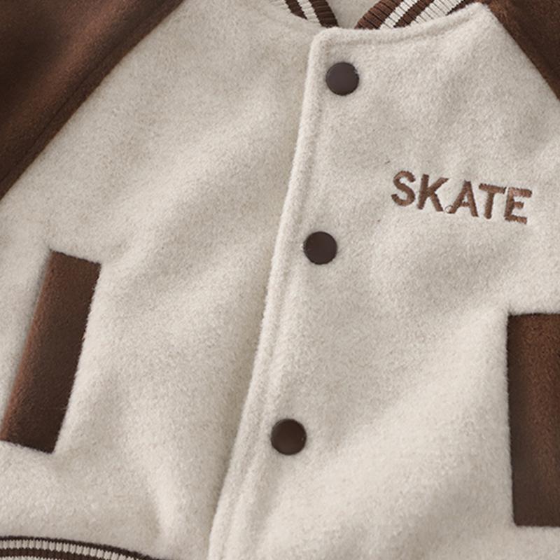 Boys' Long Sleeved Jacket, 0-5-year-old Children's Color Blocked Thick Jacket, Baby Casual Clothes