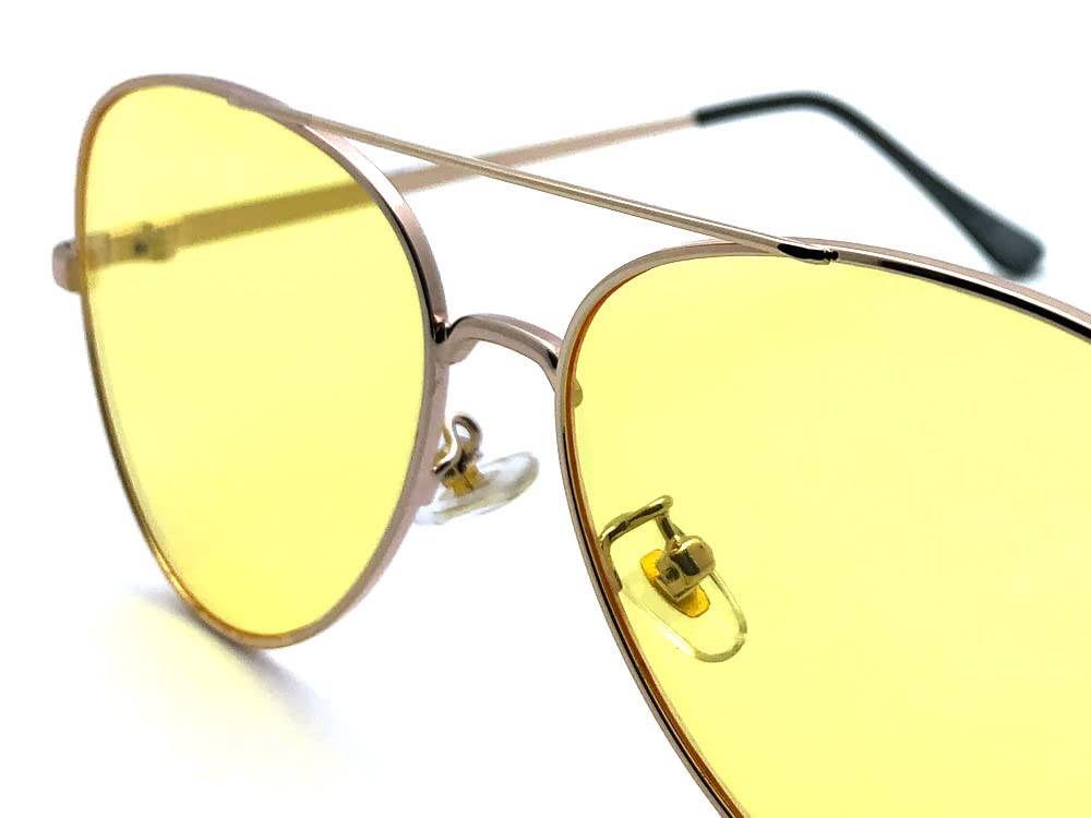 Солнцезащитные очки-капли BRIDGE ЗОЛОТОЙ x СВЕТЛО-ЖЕЛТЫЙ [SPEED ADDICT]