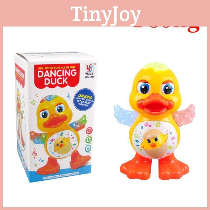 Singing Dancing Cartoon Duckling Electric Light Music Kids Toys Christmas Gifts