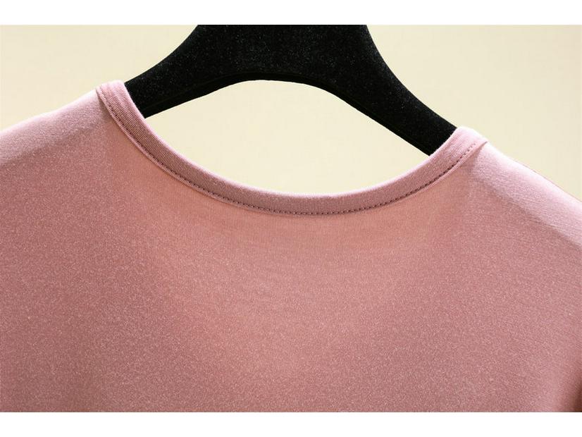 Женское модальное платье с длинным рукавом и расклешенным подолом с нагрудными подушечками - Большой размер, повседневное для весны, лета, осени