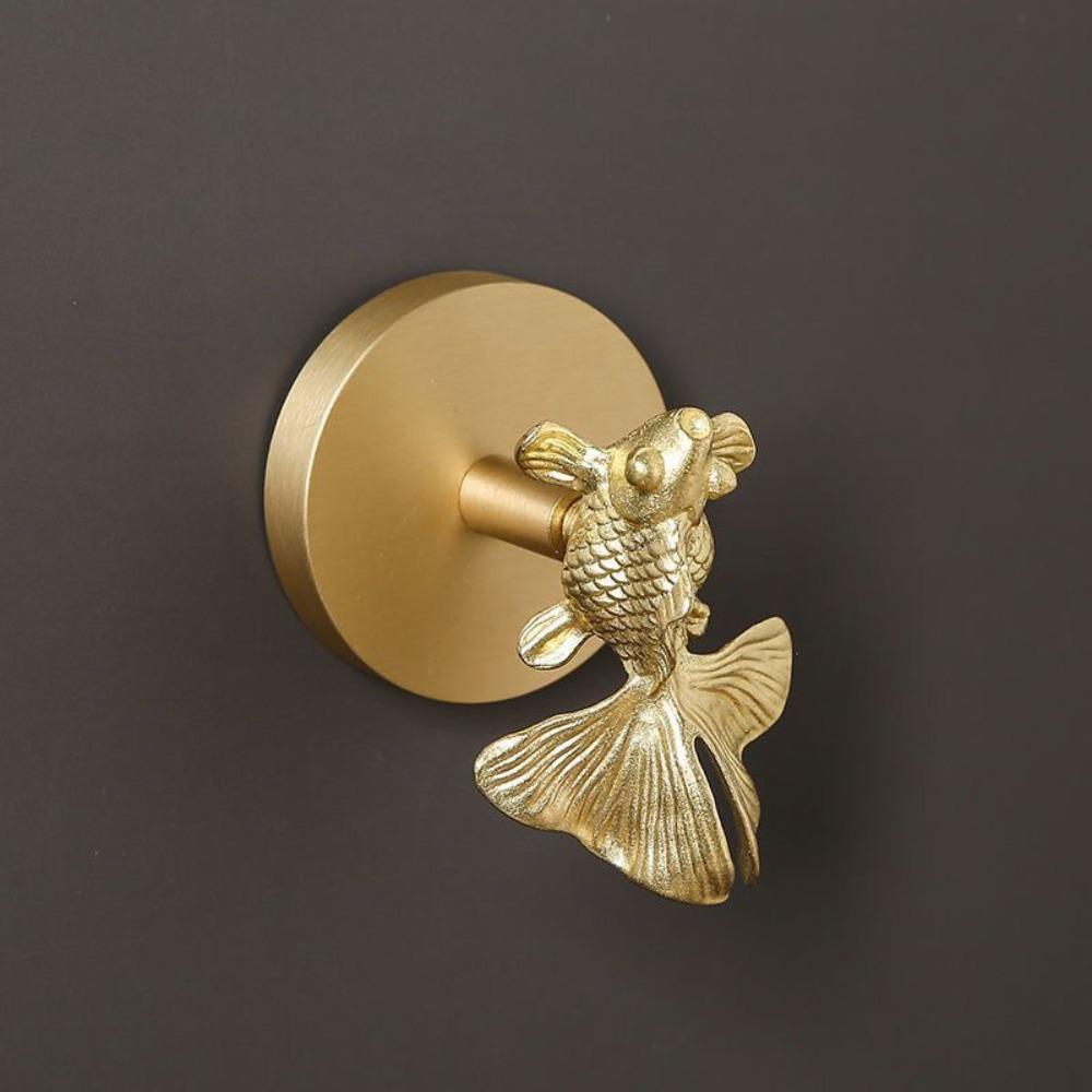 High-Quality Brass Brass Wall Hooks Durable Construction Wall Mounted Hangers Home Decoration