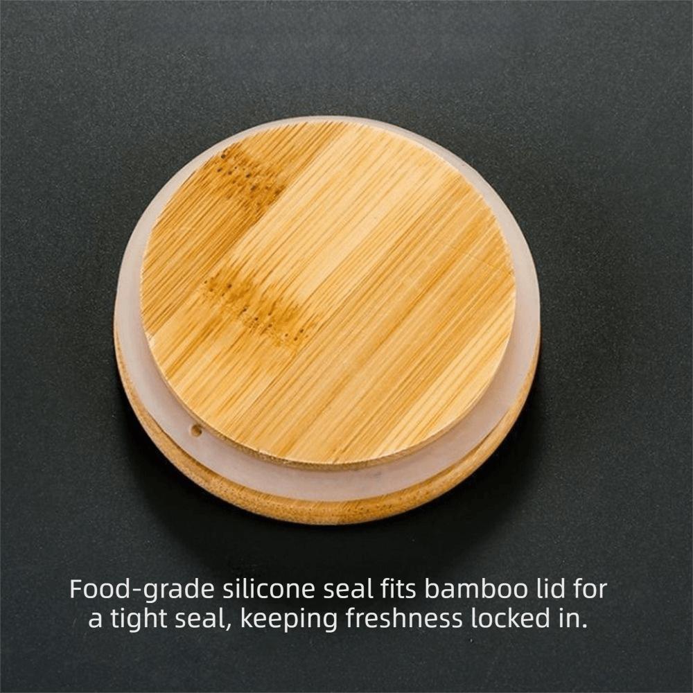 Leak-Proof Glass Storage Jars Wide Mouth Glass Canister Jar Kitchen Canisters Grains