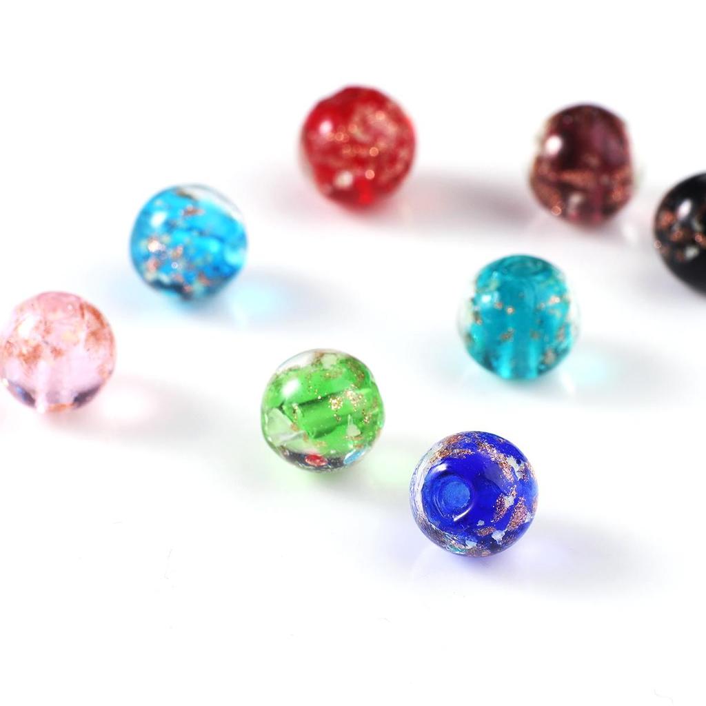 10mm Light Glowing For Night Colorful Loose Glazed Glass Beads for Bracelet Necklace DIY Jewelry Making