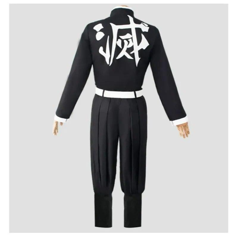 Cosplay Costume Anime Demon Slayer Kimetsu No Yaiba Top Jacket Pants Black Team Unisex Uniform Set Halloween Christmas Clothes