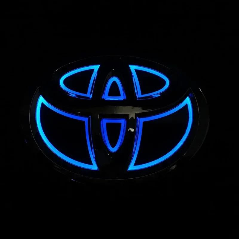 5D Car Front Grille Trunk Logo LED Light Retrofit for Toyota Corolla Reiz PRADO Yaris LANDCRUIS Camry Vios Highlander LVALON