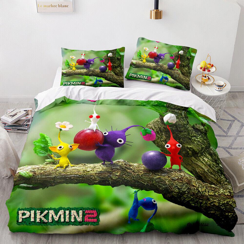 Игровые постельные комплекты PIKMIN Hocotate Olimar Одеяло Стеганое покрывало Покрывало на кровать Пододеяльник Наволочка Комплекты из 2-3 предметов Детский Взрослый размер