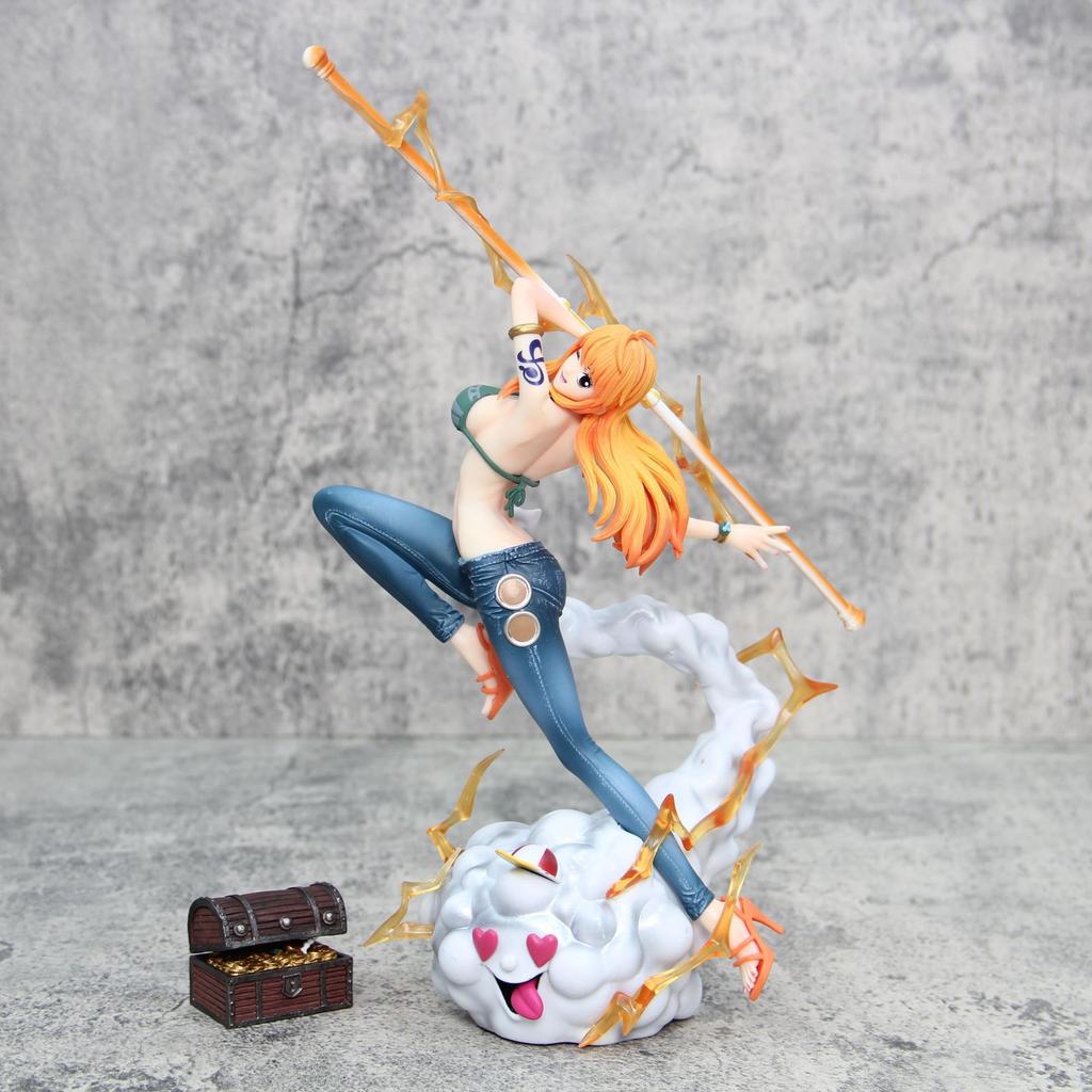 30СМ One Piece Нами Аниме Фигурки Действия Детская Игрушка Прикроватное Украшение Коллекция Мультяшная Статуэтка Подарок на День Рождения
