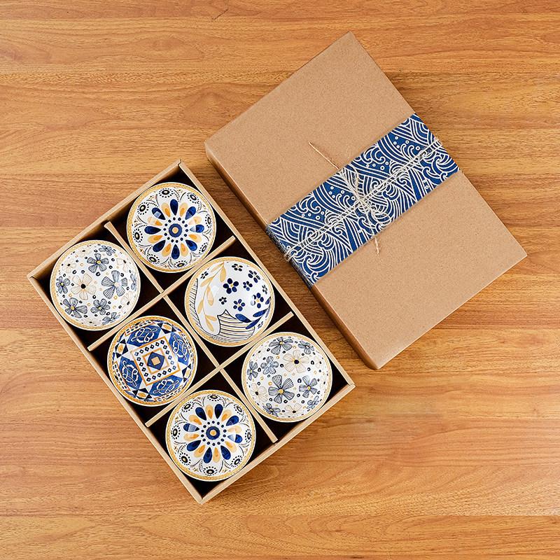 Japanese Ceramic Wedding Gift Set: Bowl & Chopstick with Gift Box - Perfect for Lucky Draws and Employee Gifts