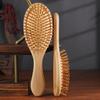 Yousheng Bamboo Air Cushion Hairbrush Hair Growth Natural Wood Bristle Scalp Massage Brush Men Women Anti-Static All Hair Types Detangling Comb
