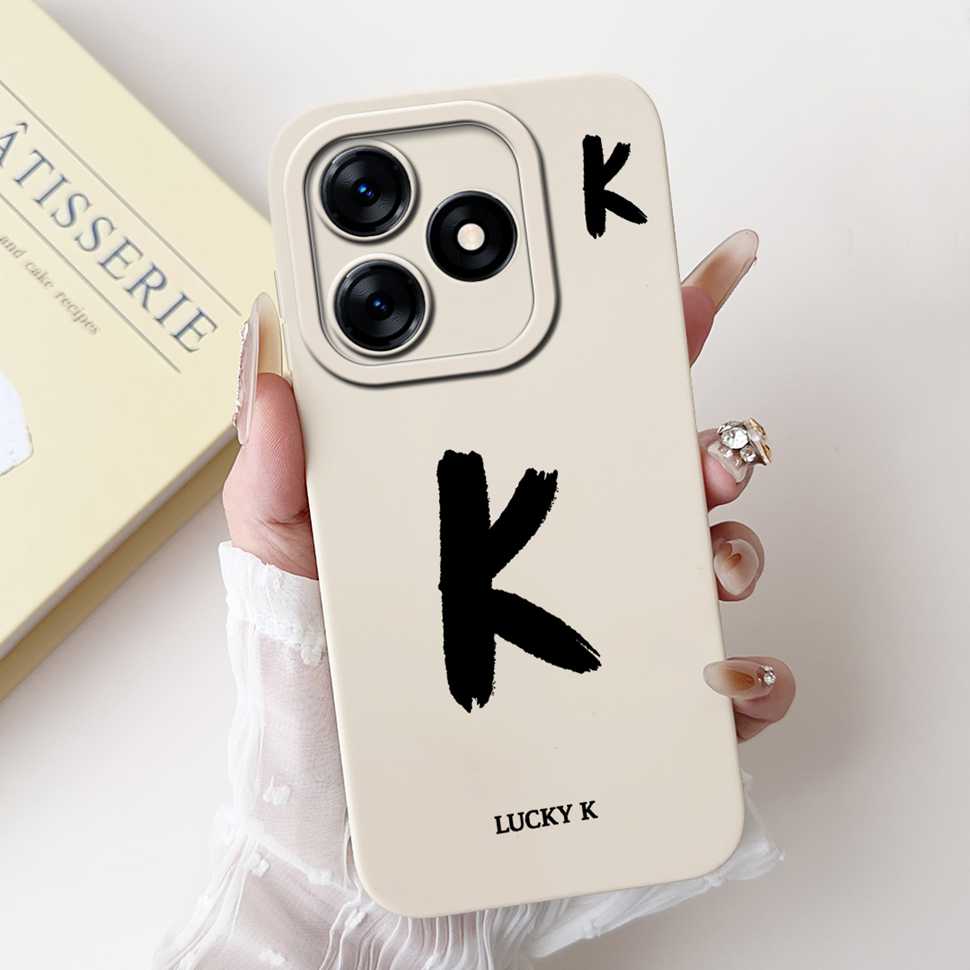 For Realme Note 50 Case RMX3834 Cute A-Z Letters Cover Soft Silicone Casing For Realme Note 50 Note50 Fundas Capa