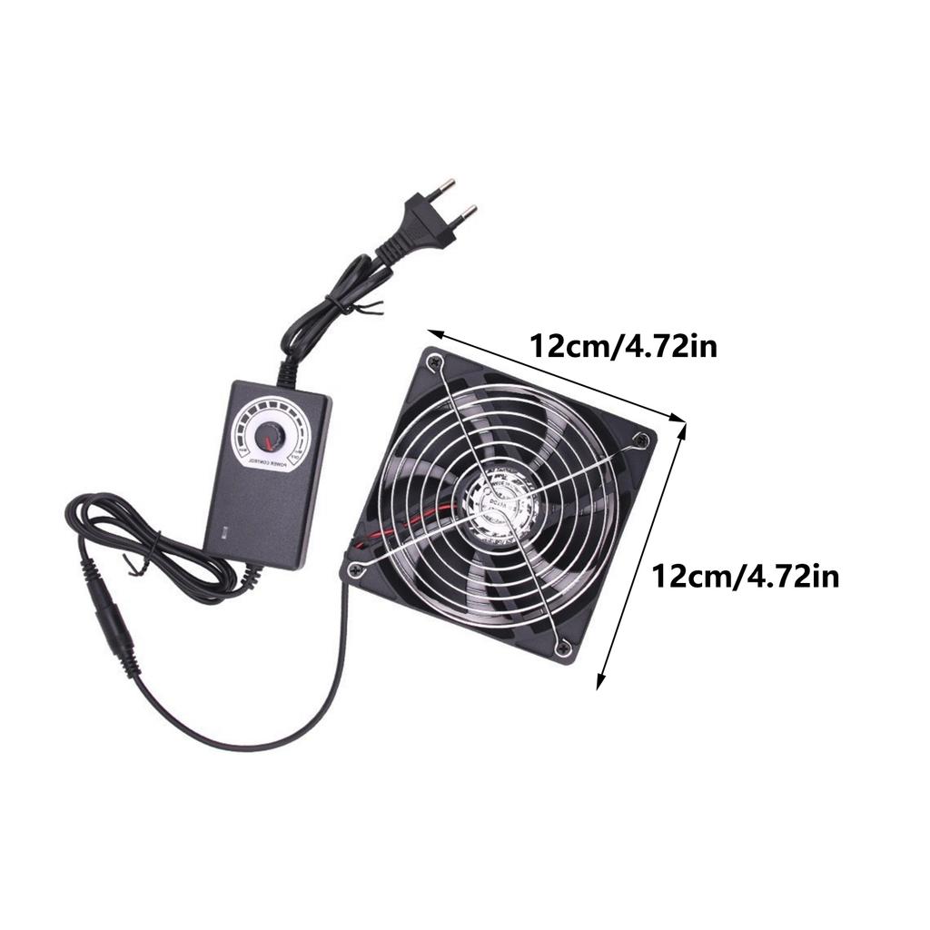 Вилка ЕС 120мм Вентилятор корпуса с регулируемой скоростью AC 220В 240В Вентилятор 2750 об/мин и защитная решетка для охлаждения ПК и электроники