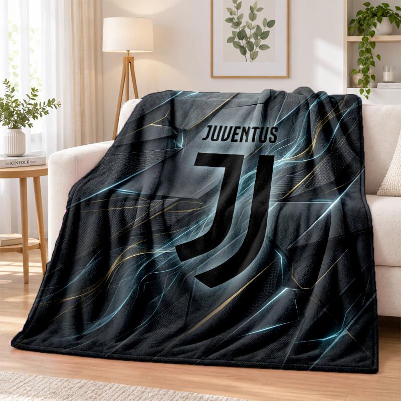 Juventus FC Printed Flannel Blanket Warm Comfort Bed Throw For Indoor Home Decoration