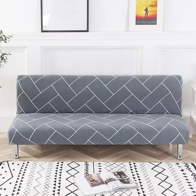 Meijumer All-inclusive Sofa Cover Floral Without Armrest Sofa Bed Cover Tight Wrap Elastic Protector Slipcover Couch Cover