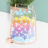Wooden Reward Jar with 25 Colorful Stars Flowers Kids Students Potty Training Positive Behavior Chart System Home Classroom Management Tool